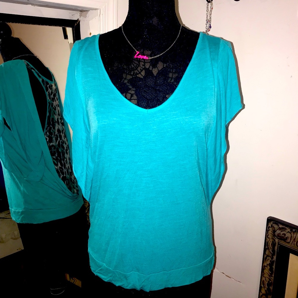 Lace Open Back- Animal Print Lace- XL No Boundaries